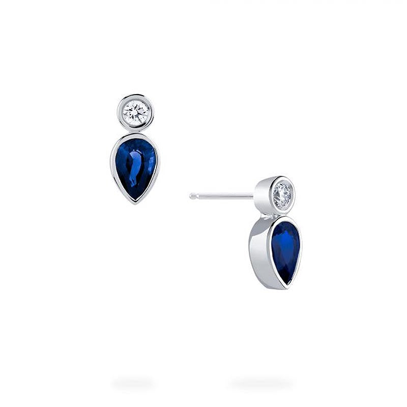 Birks Splash Collection|Diamond and Sapphire Stud Earrings