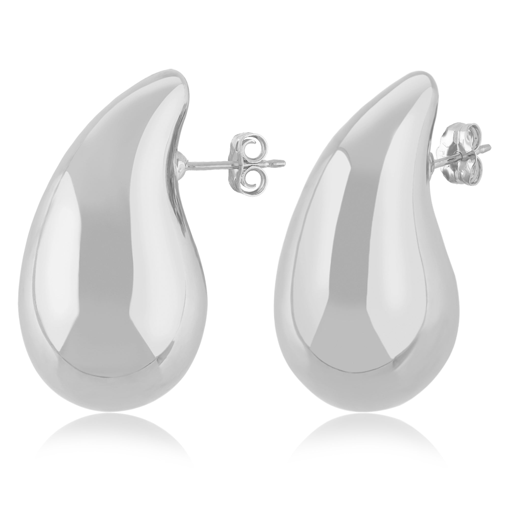 CARLA STERLING SILVER LARGE TEAR DROP STUD