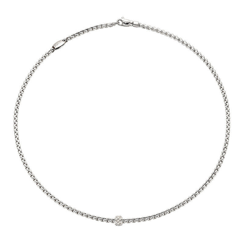 Fope Eka Tiny White Gold & Diamond Necklace