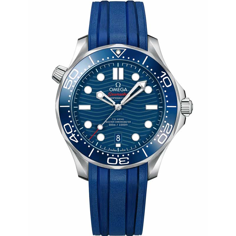 Omega Seamaster Diver 300M Co-Axial Master Chronometer 42mm (Blue Dial and Rubber Strap)