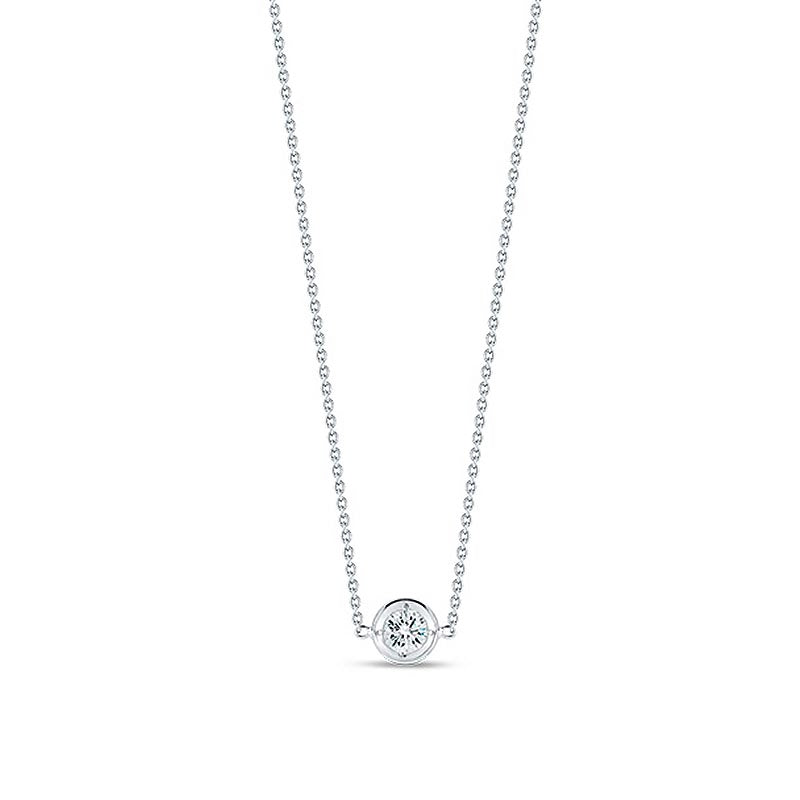 Roberto Coin 18Kt White Gold Single Station Diamond Necklace