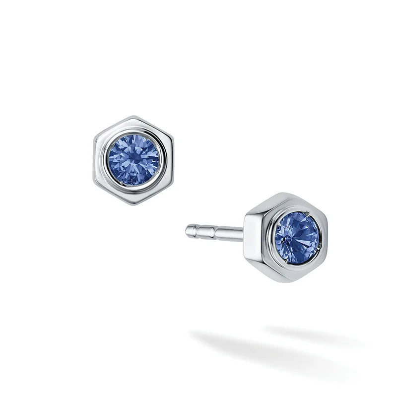 Birks Bee Chic Sapphire and Silver Stud Earrings