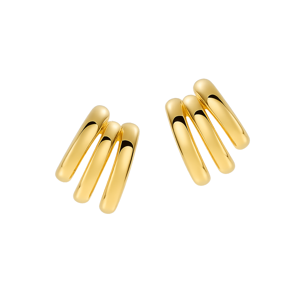 BY PARIAH CLASSIC GOLD EARRING STACK 14K RECYCLED YELLOW GOLD