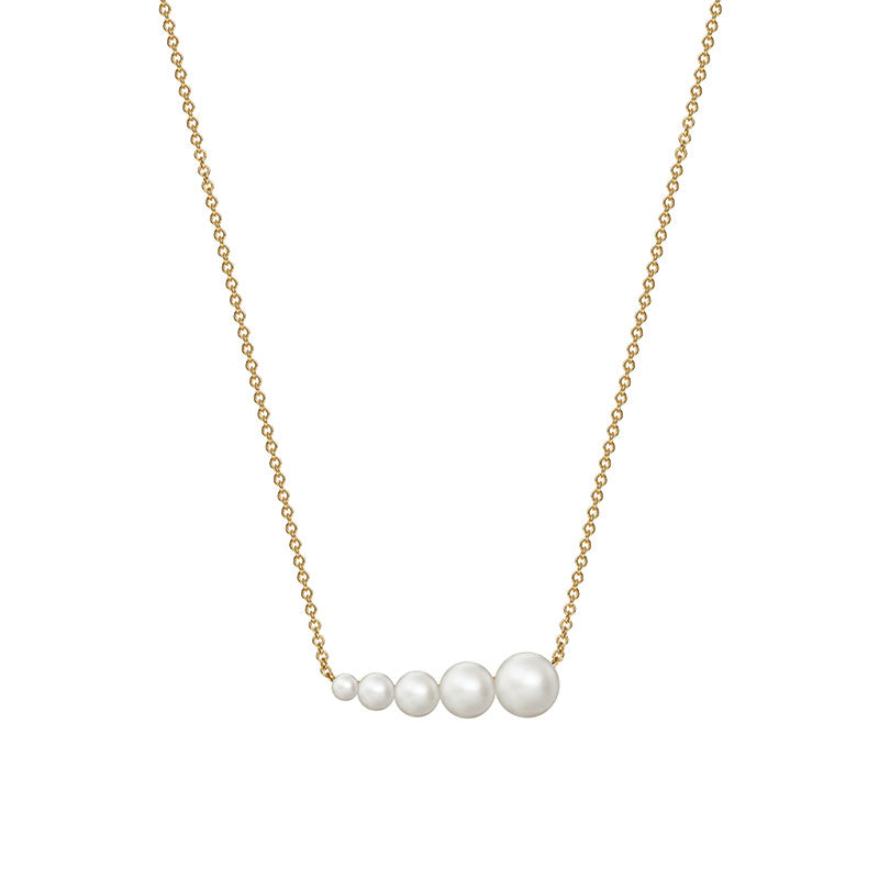 Birks Gold and Pearl | Freshwater Pearl Horizontal Bar Necklace