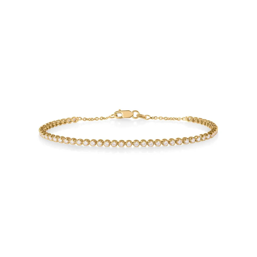 ROBERTO COIN 18K YELLOW GOLD TENNIS BRACELET WITH DIAMONDS GH VS-SI1 MEASURING A TOTAL OF 1 CARAT