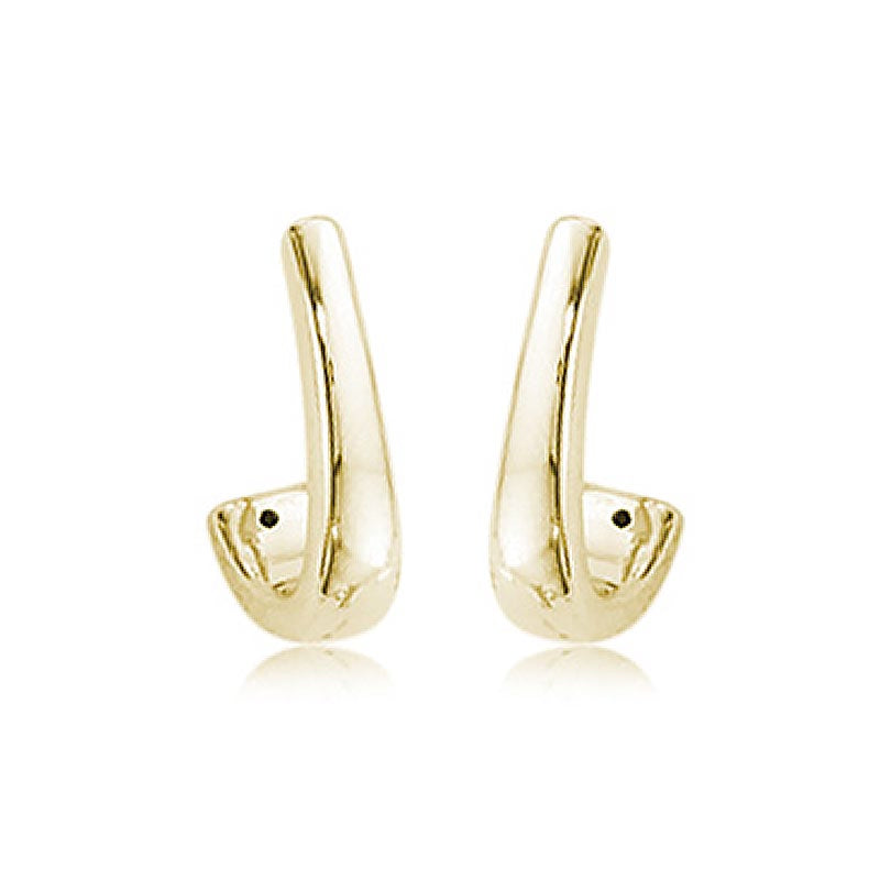 CARLA 14K YELLOW SMALL POLISHED "J" STUD EARRING