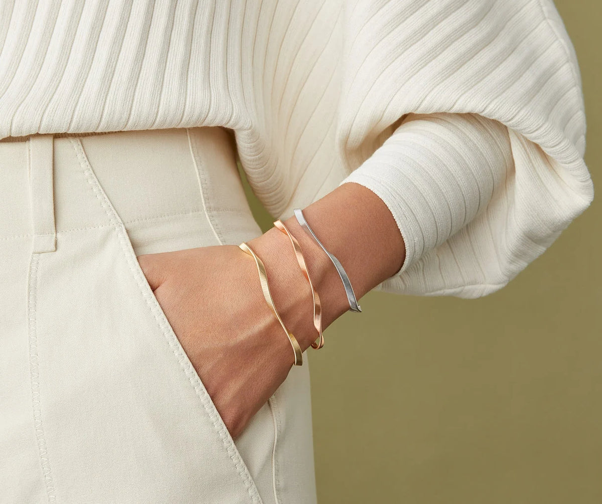 MARCO BICEGO MARRAKECH 18K YELLOW GOLD 3MM TWISTED SUPREME COIL BRACELET