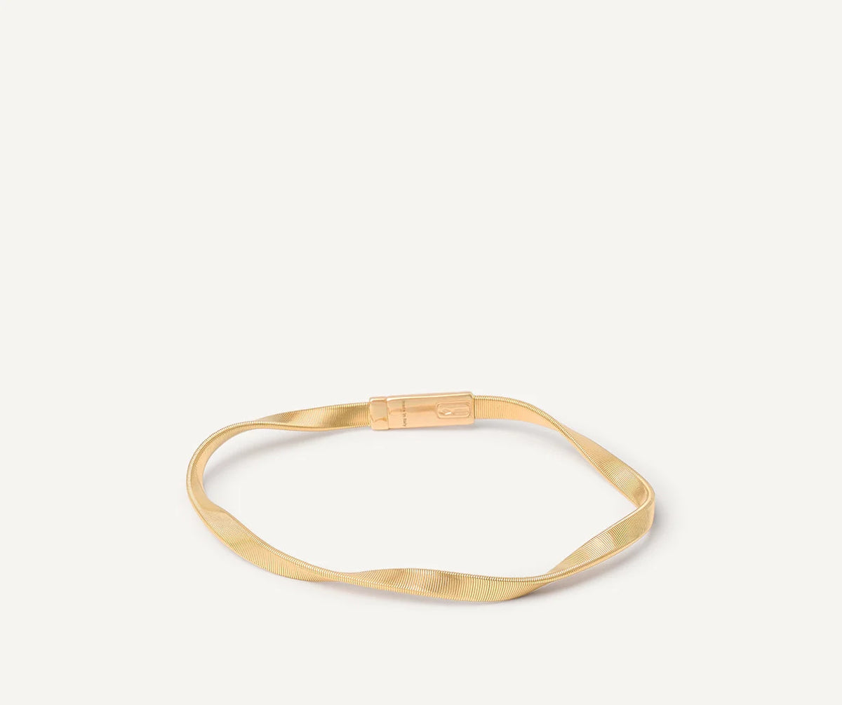 MARCO BICEGO MARRAKECH 18K YELLOW GOLD 3MM TWISTED SUPREME COIL BRACELET