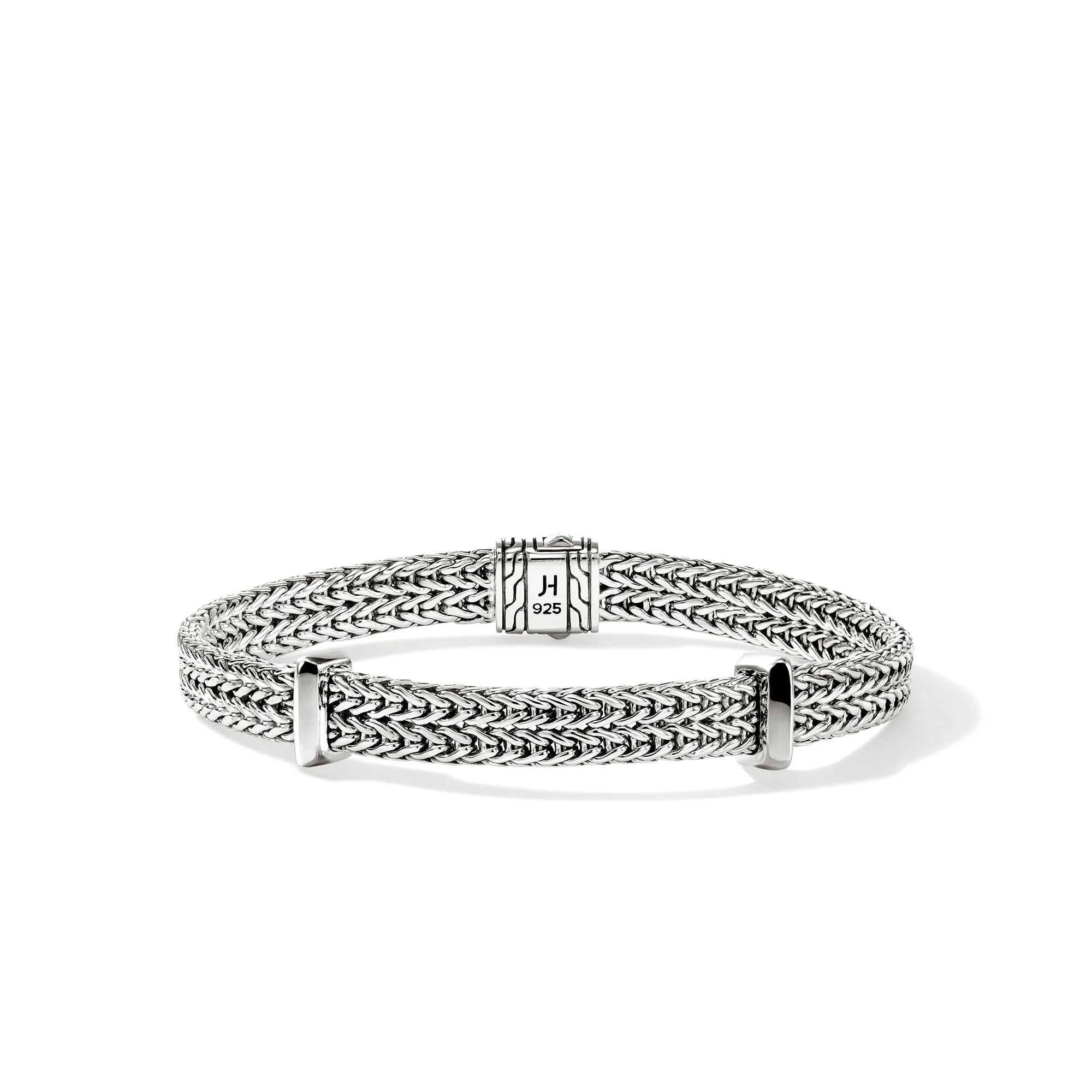 JOHN HARDY STERLING SILVER ICON LINK 6MM FLAT CHAIN BRACELET, SIZE MEDIUM