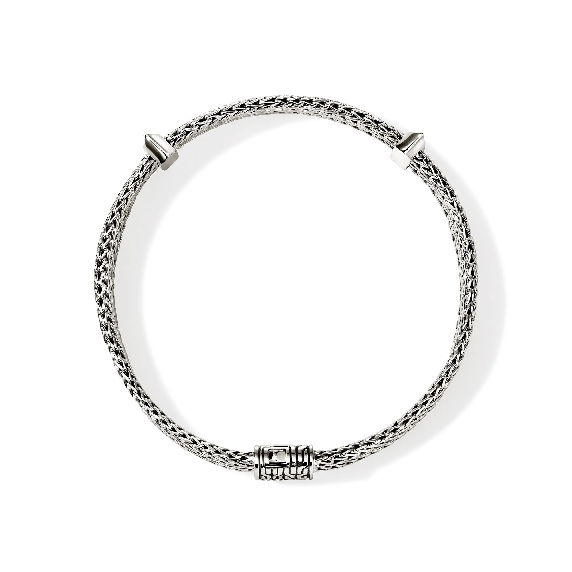 JOHN HARDY STERLING SILVER ICON LINK 6MM FLAT CHAIN BRACELET, SIZE MEDIUM