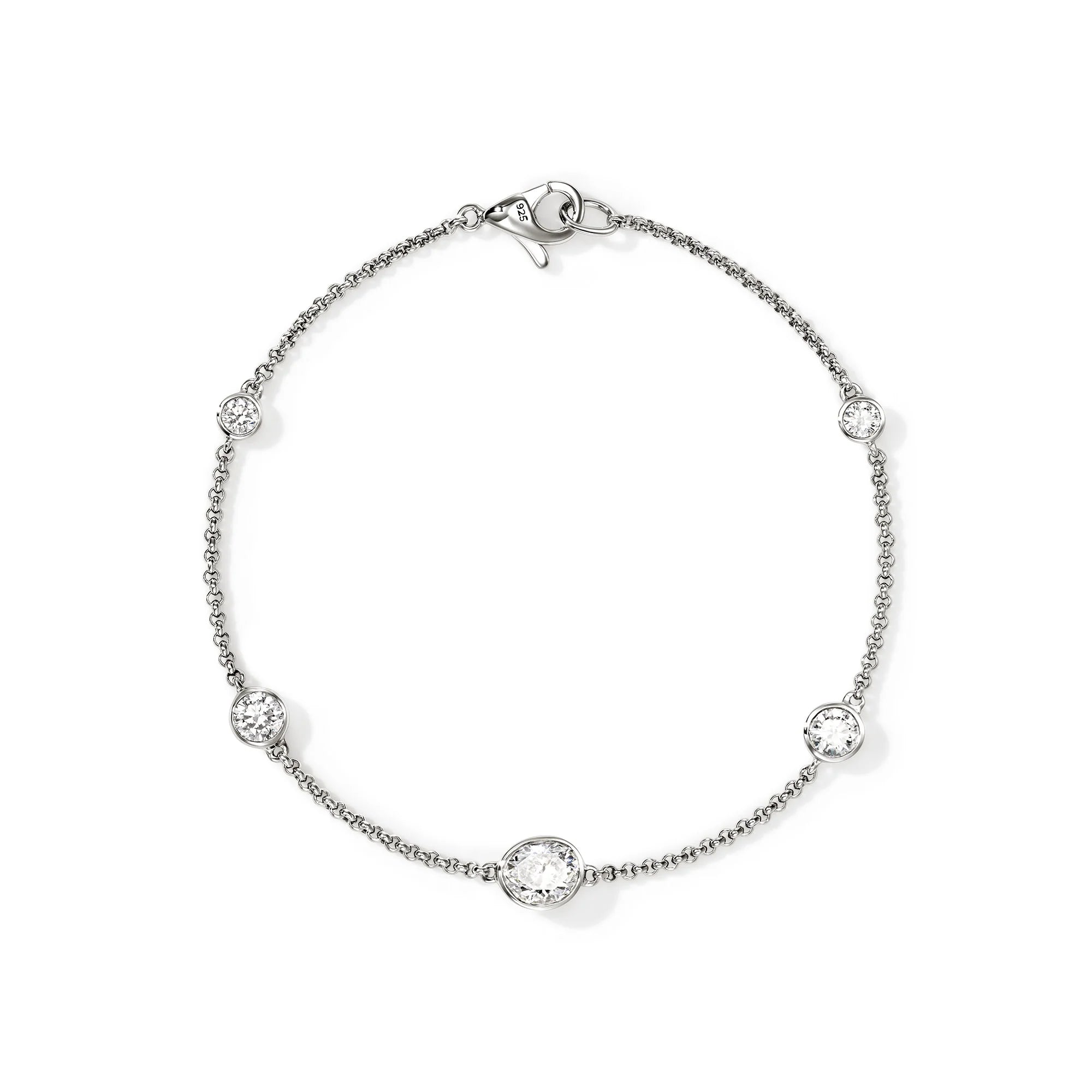 JOHN HARDY LOVESTRUCK STERLING SILVER BRACELET WITH LAB GROWN DIAMONDS 1.45CT TW, SIZE SMALL