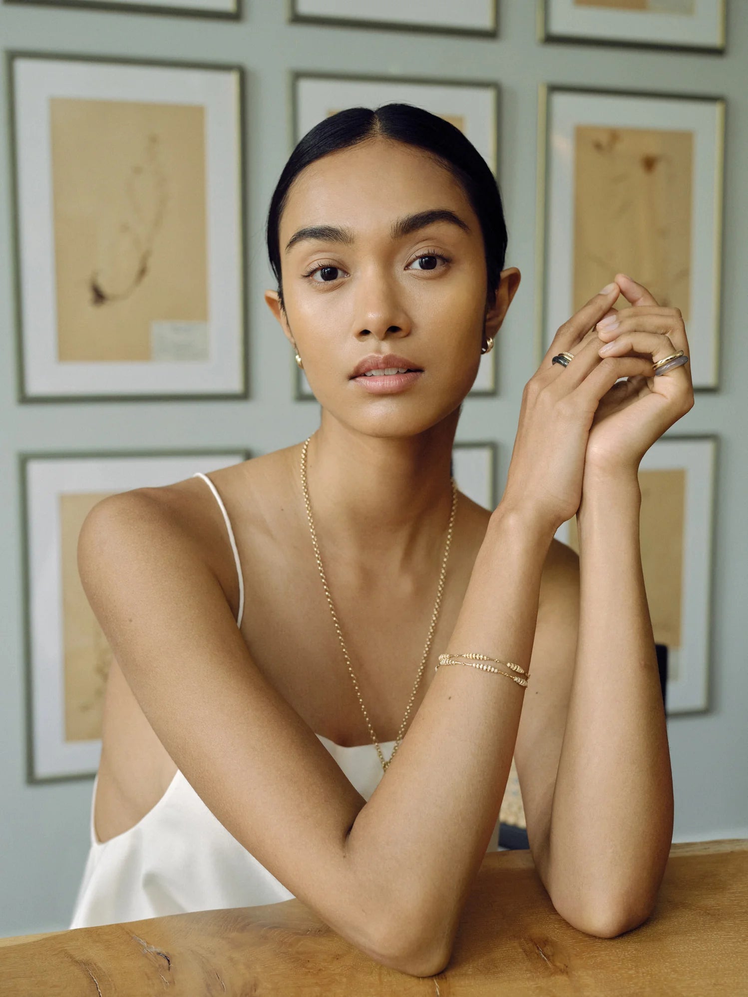 ARIAH CLASSIC GOLD EARRING STACK 14K RECYCLED YELLOW GOLD