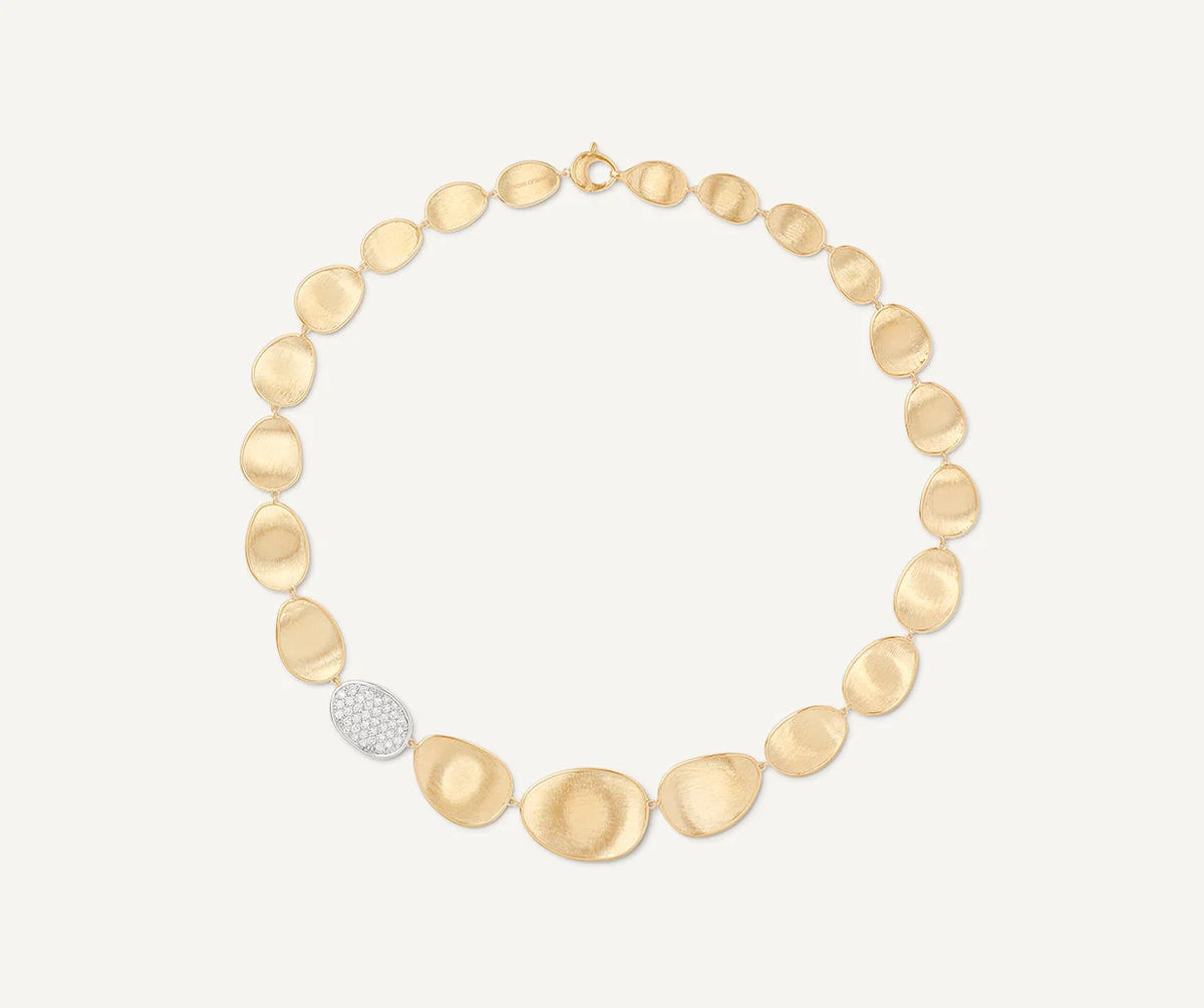 MARCO BICEGO LUNARIA 18K YELLOW GOLD NECKLACE WITH DIAMONDS 0.67 TW