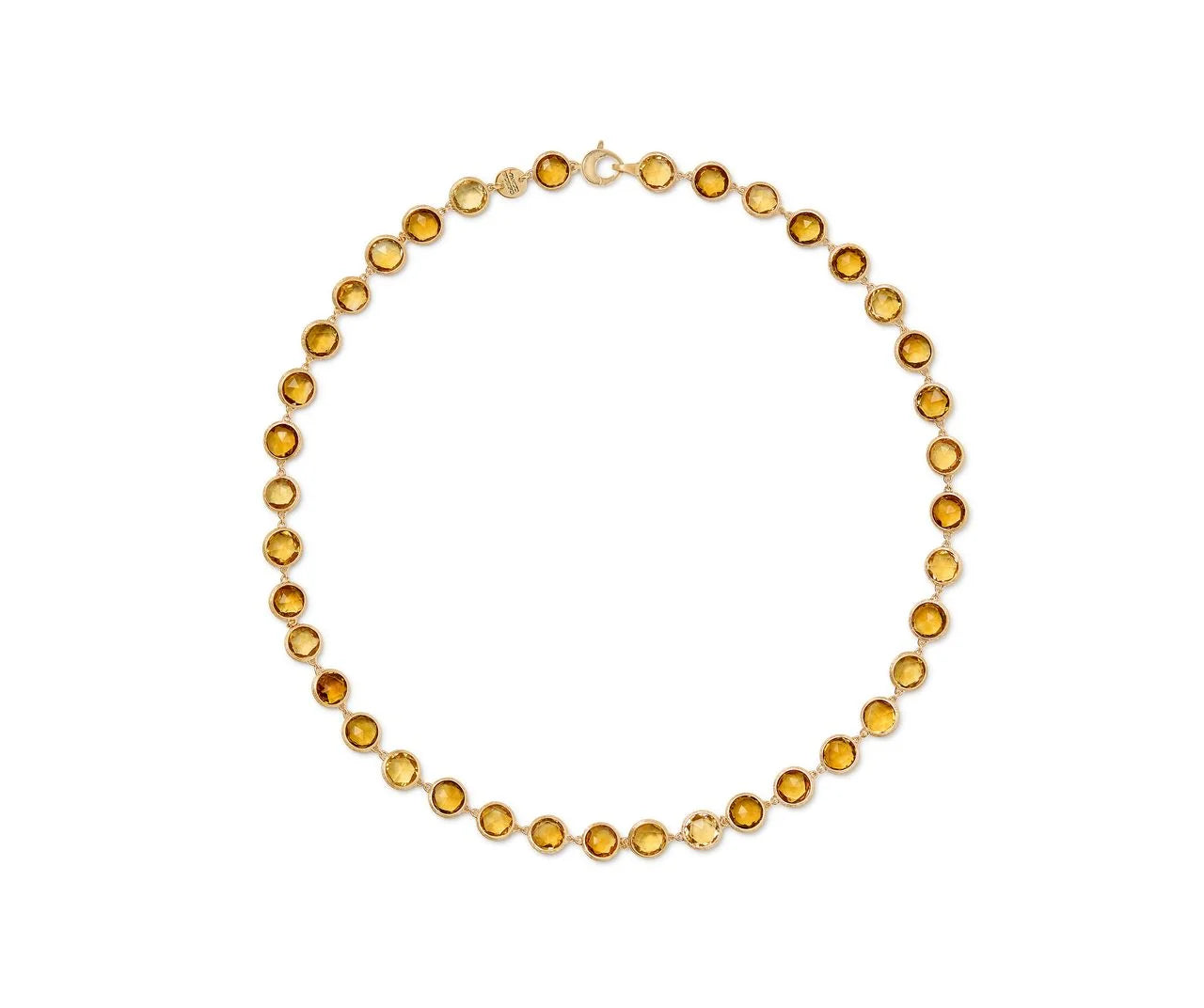 MARCO BICEGO JAIPUR COLOUR 18K YELLOW GOLD BEZEL SET CITRINE QUARTZ NECKLACE