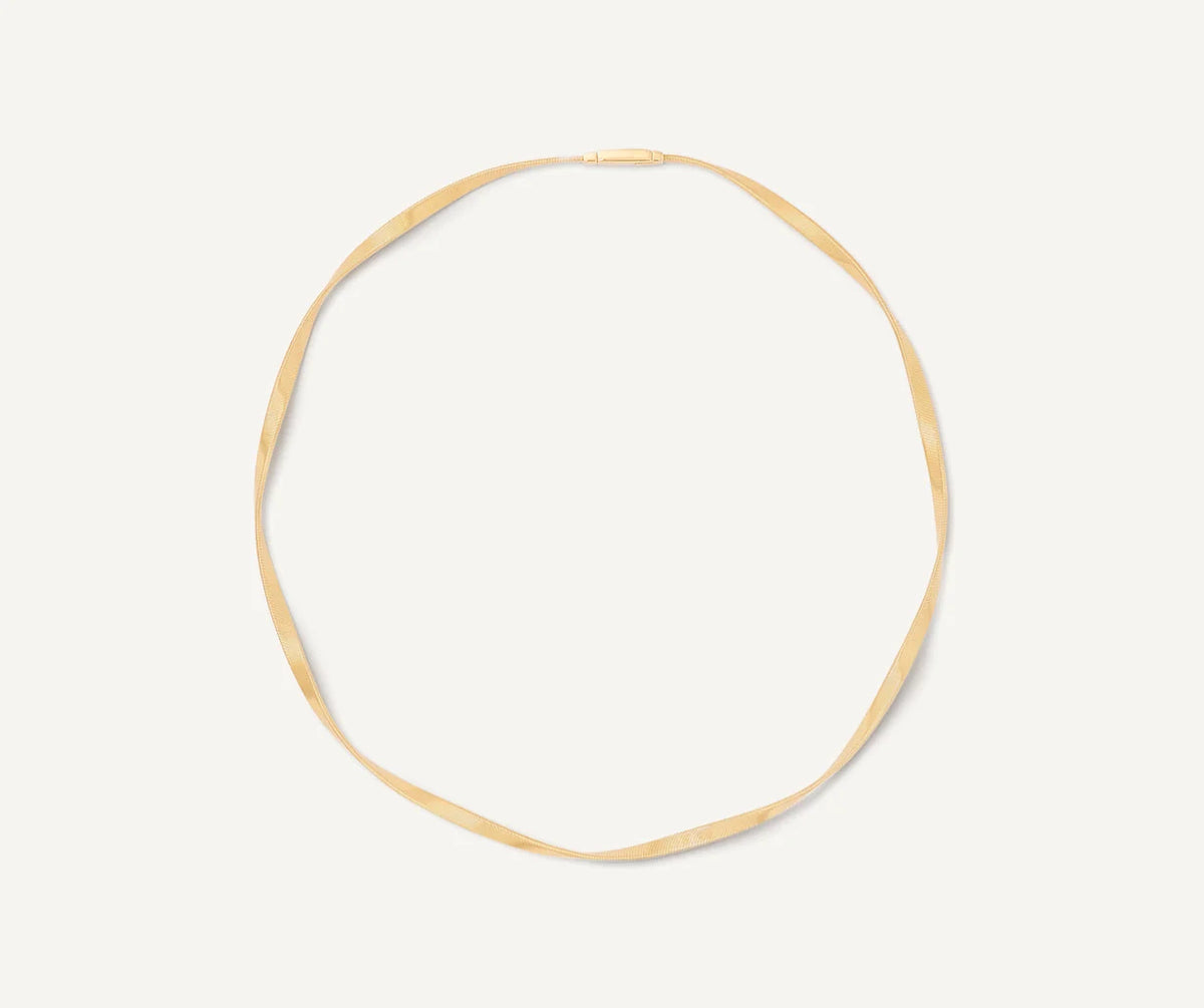 MARCO BICEGO MARRAKECH 18K YELLOW GOLD TWISTED SUPREME COIL NECKLACE