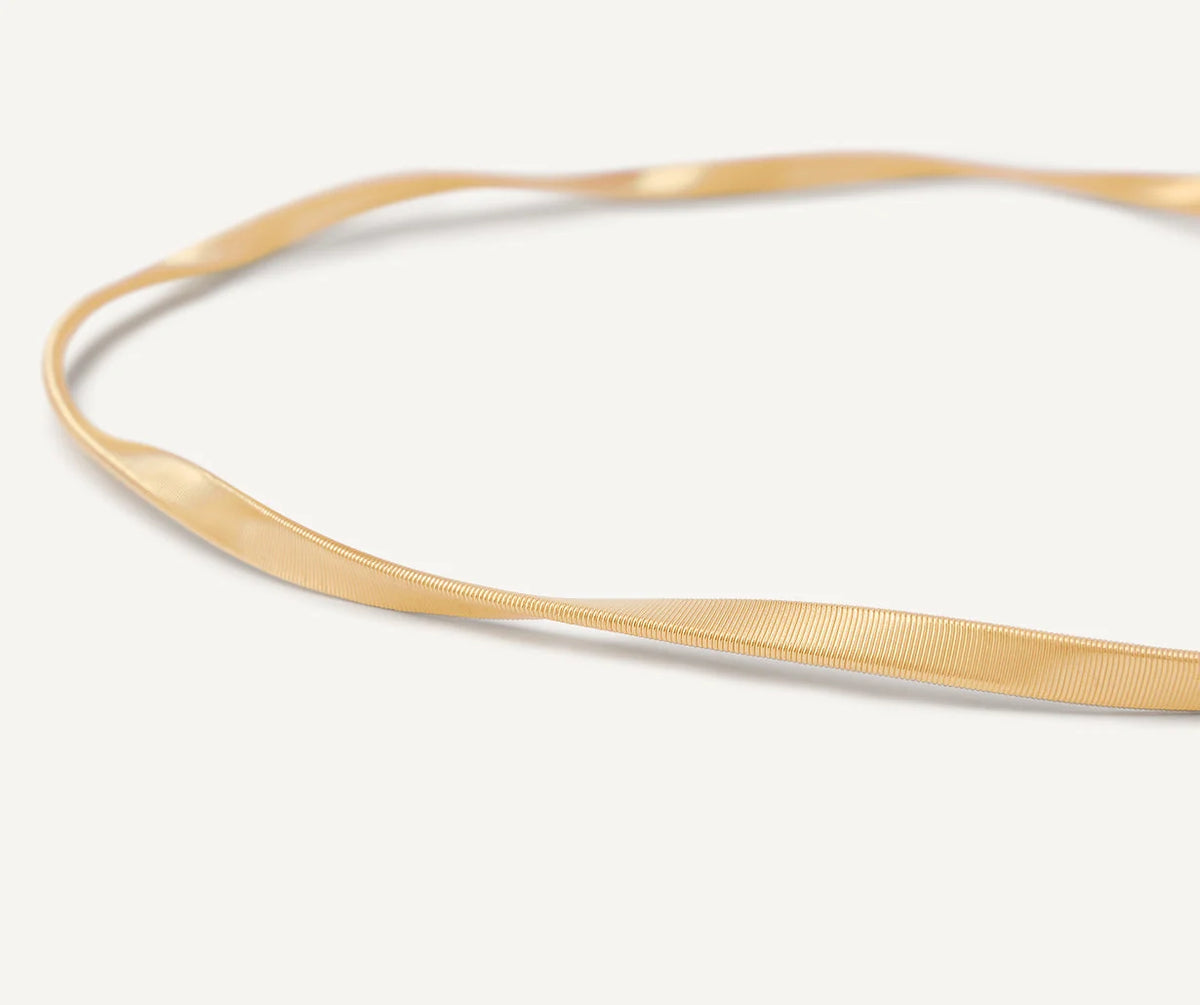 MARCO BICEGO MARRAKECH 18K YELLOW GOLD TWISTED SUPREME COIL NECKLACE
