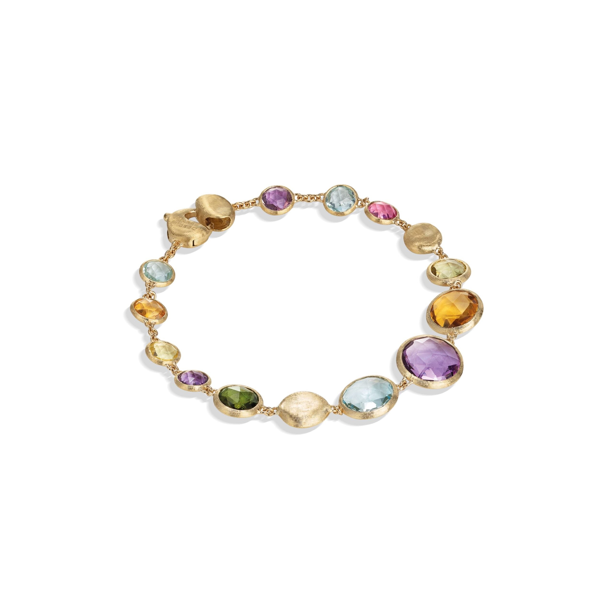 MARCO BICEGO 18K YELLOW GOLD JAIPUR COLOUR BRACELET WITH MIXED GEMSTONES