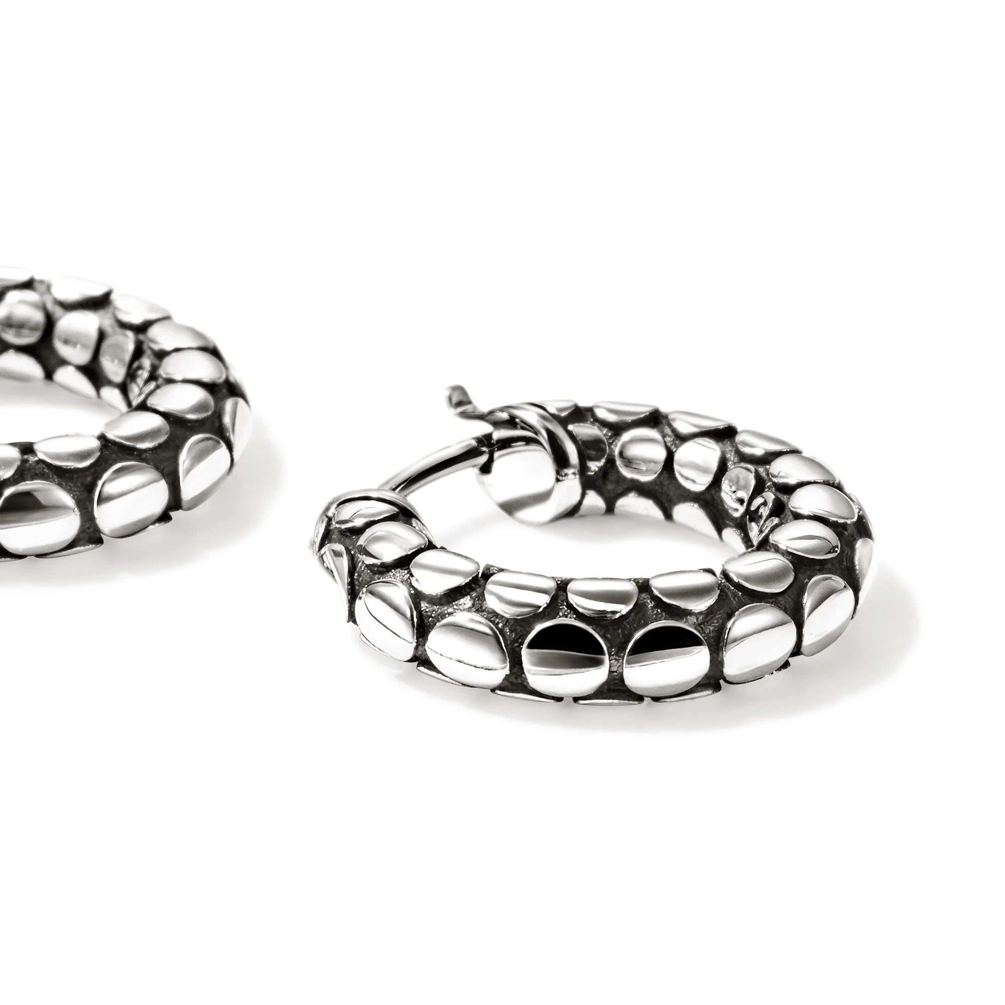 JOHN HARDY DOT STERLING SILVER HOOP EARRINGS