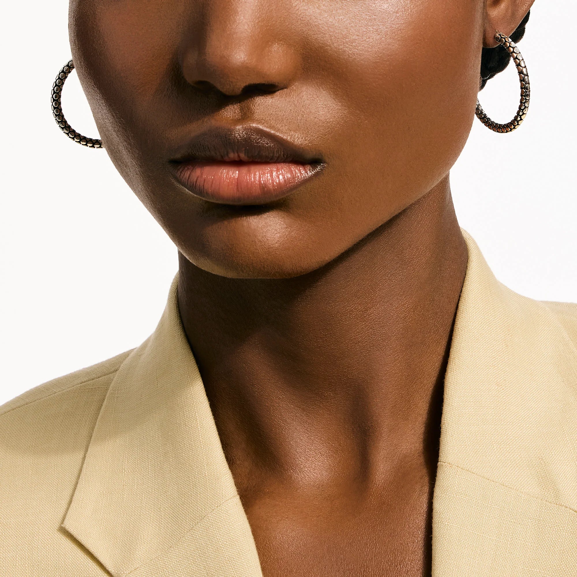 JOHN HARDY DOT STERLING SILVER HOOP EARRINGS