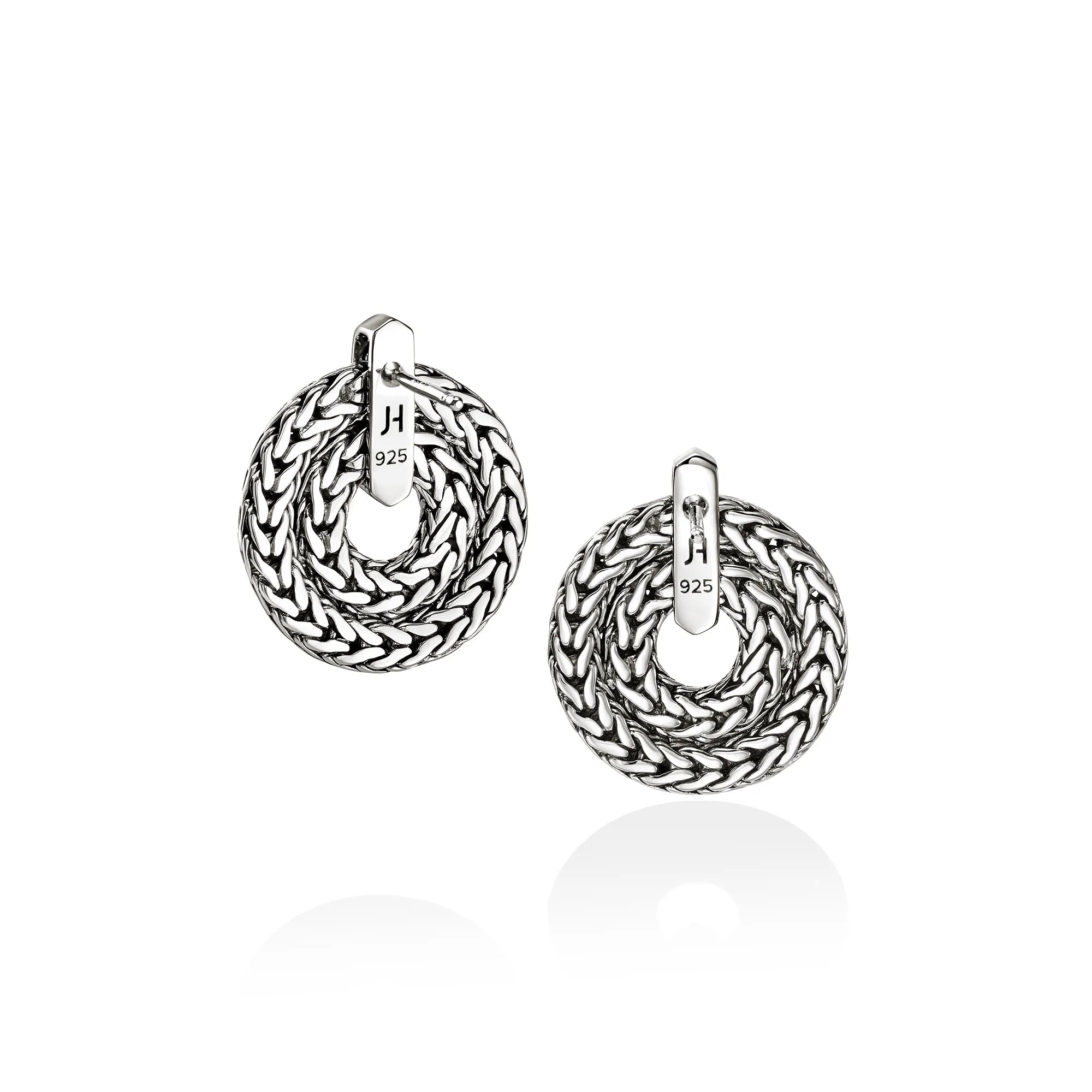 JOHN HARDY ICON LINK EARRING, STERLING SILVER, 22MM