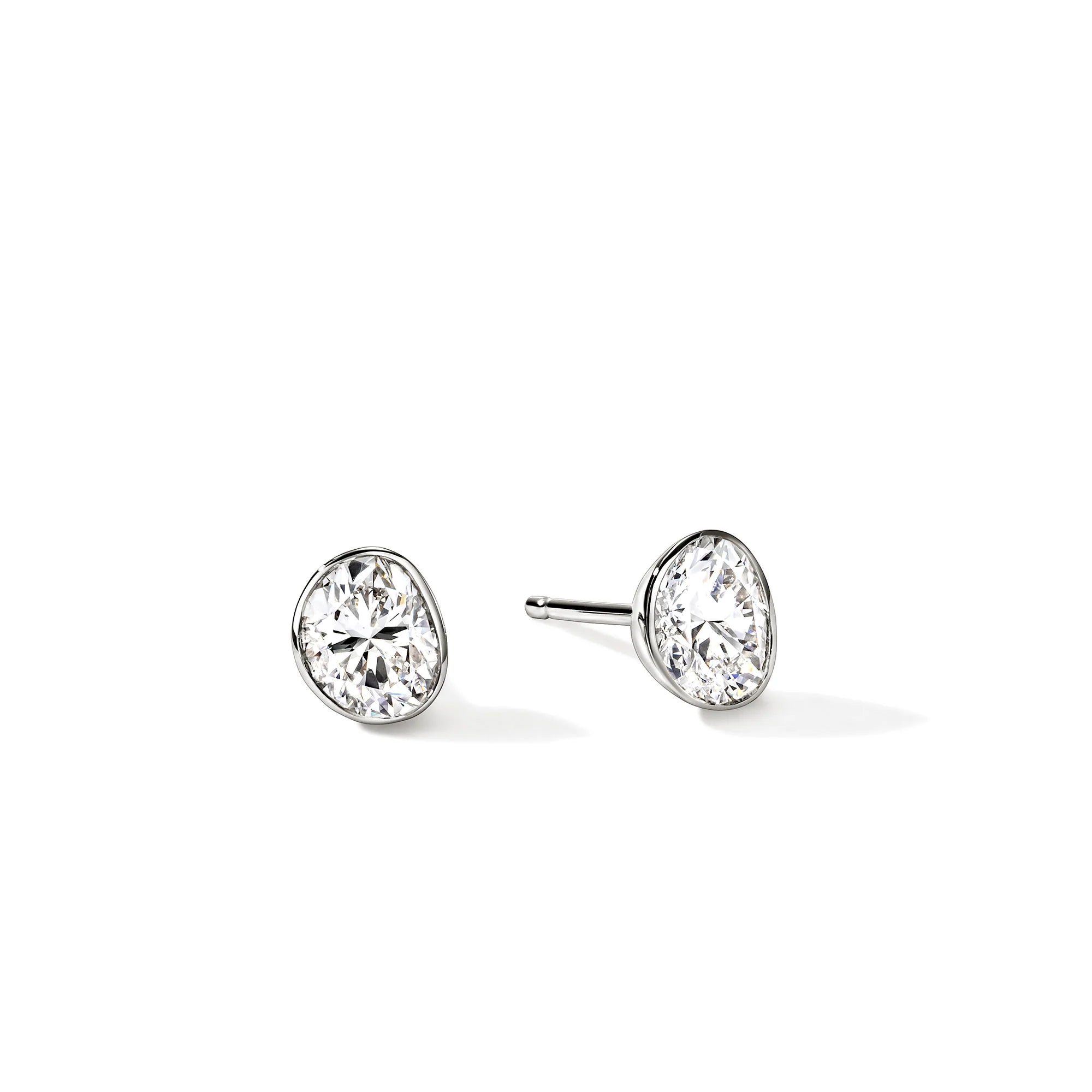 JOHN HARDY LOVESTRUCK STUD EARRINGS, STERLING SILVER, LAB DIAMONDS, 1.5TCW