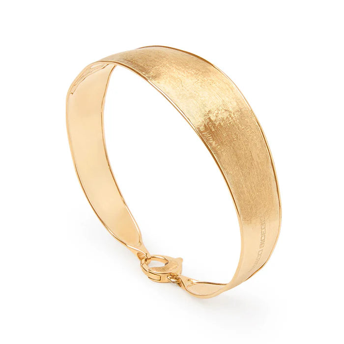 MARCO BICEGO 18K YELLOW GOLD LUNARIA MEDIUM WIDTH BANGLE