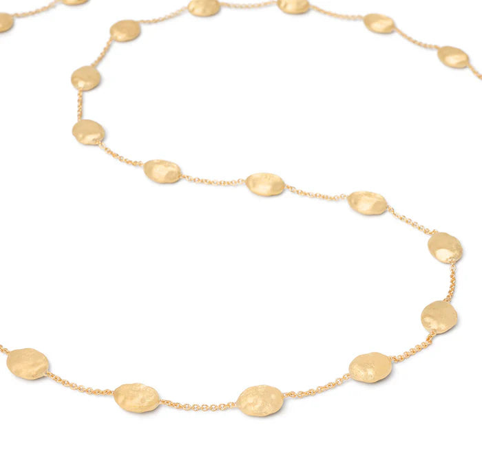 MARCO BICEGO SIVIGLIA 18K YELLOW GOLD NECKLACE WITH MINI OVAL ELEMENTS, 36 INCHES