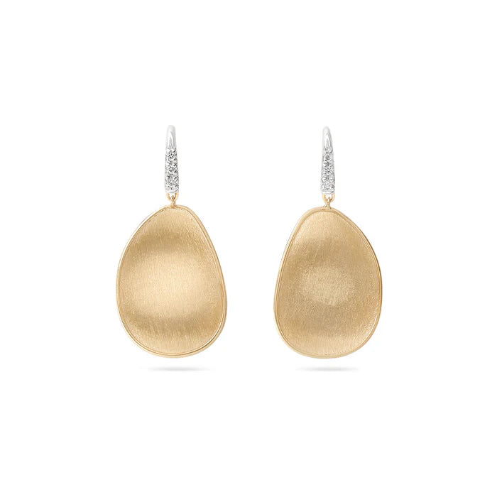 MARCO BICEGO LUNARIA 18K YELLOW AND WHITE GOLD DIAMOND STUDDED MEDIUM EARRINGS