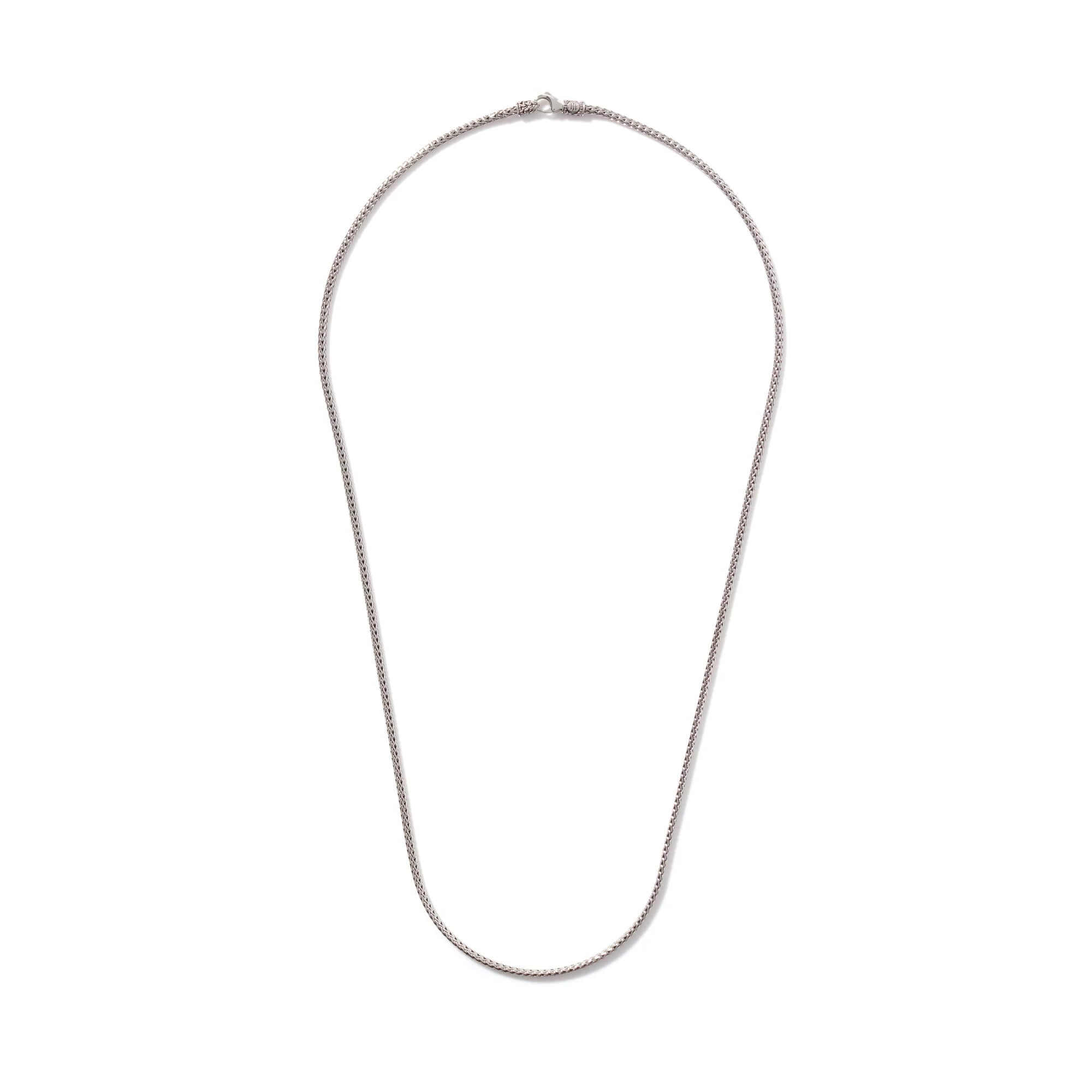 JOHN HARDY CLASSIC CHAIN SILVER MINI NECKLACE, 2.5MM, SIZE 16