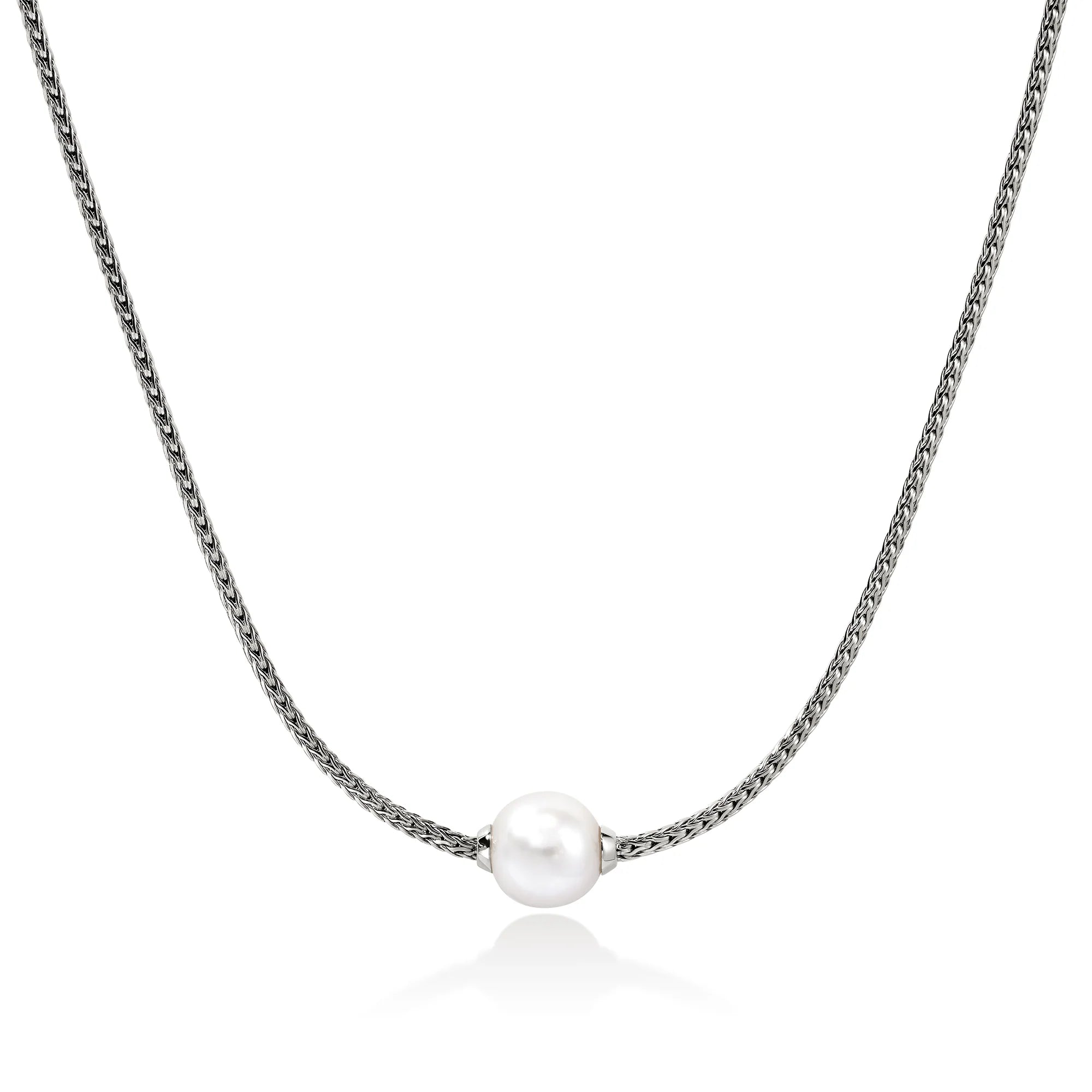 JOHN HARDY ESSENTIAL PEARL NECKLACE, STERLING SILVER, 1.8MM
