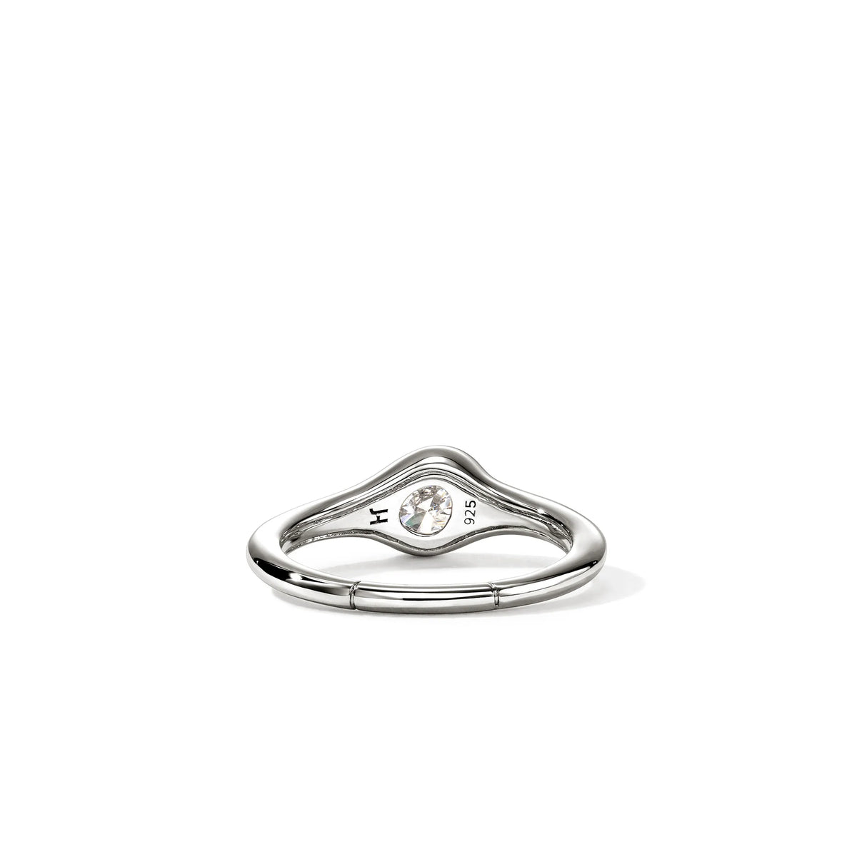 JOHN HARDY LOVESTRUCK STERLING SILVER RING, LAB GROWN DIAMOND 0.75CT