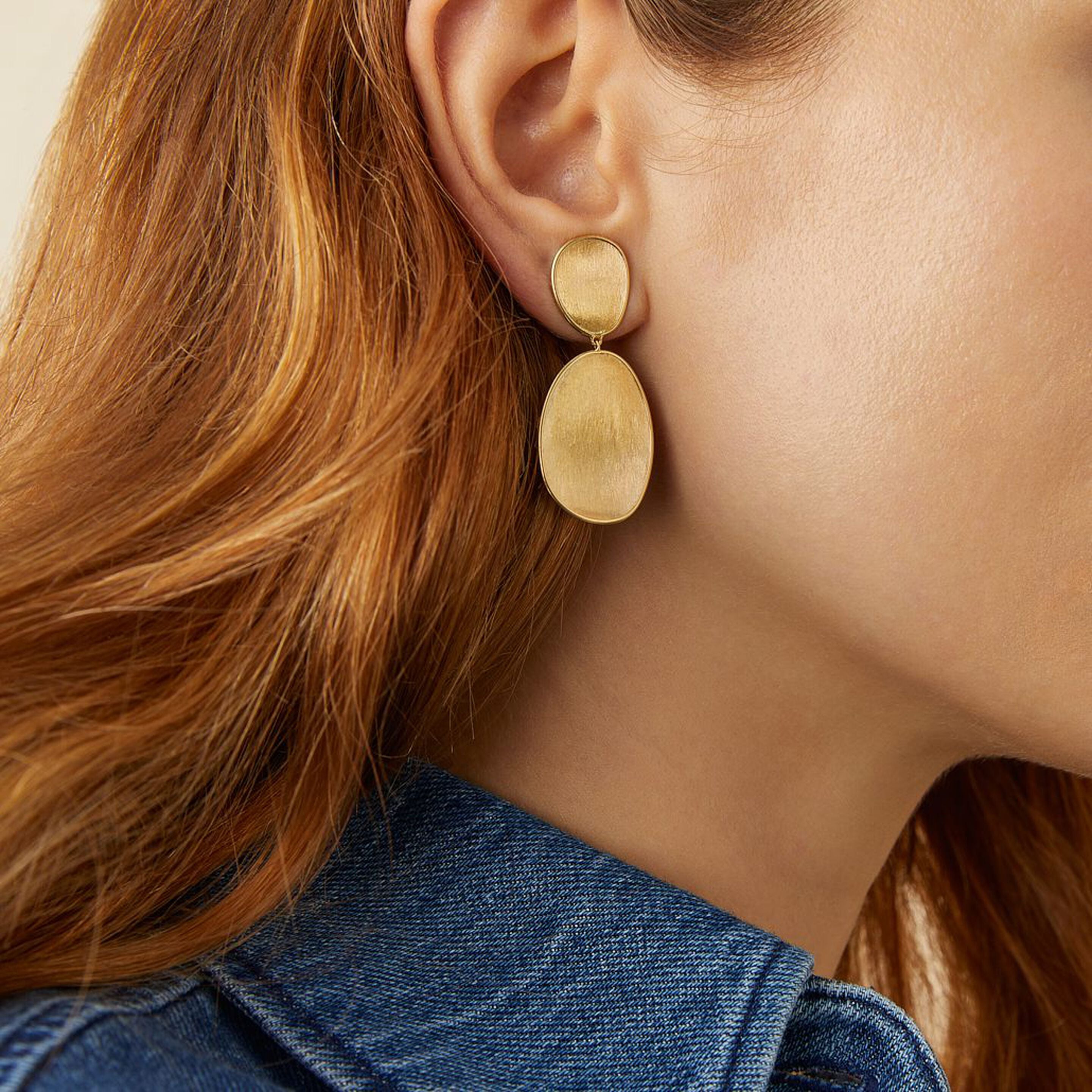 MARCO BICEGO LUNARIA 18K YELLOW GOLD DOUBLE DROP EARRINGS