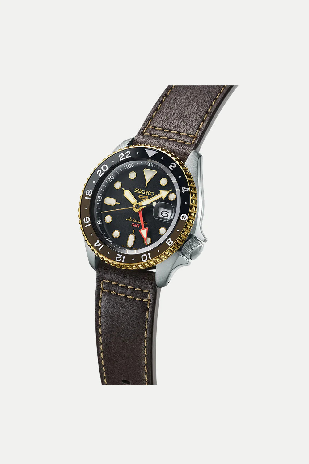 Seiko 5 Sports SSK036 Automatic GMT with Leather Strap
