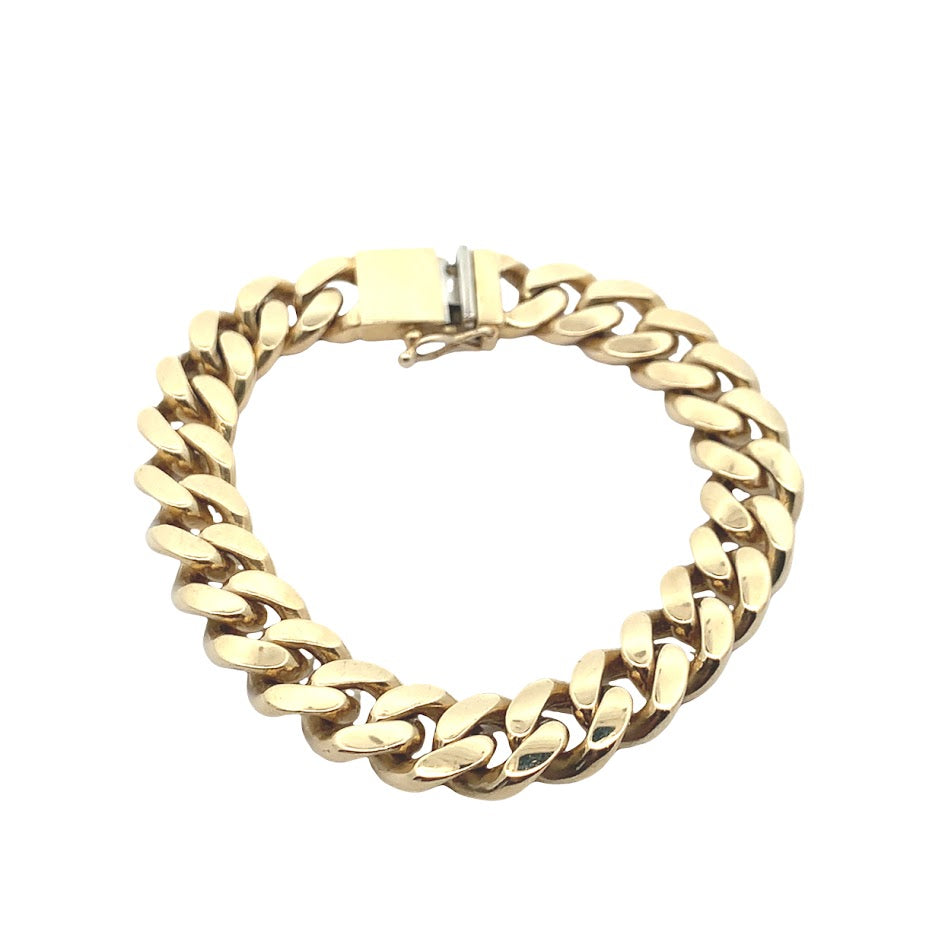 18K CUBAN SOLID LINK BRACELET