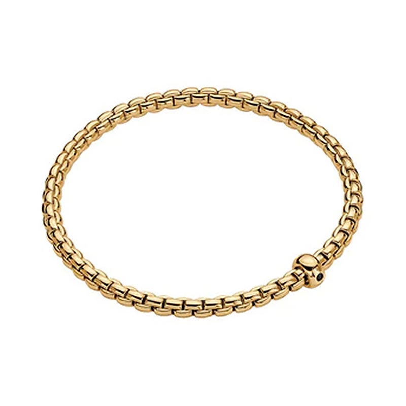 Fope Eka Yellow Gold & Black Diamond Bracelet