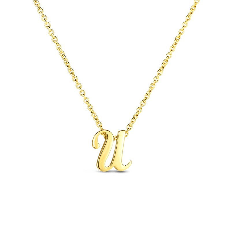 Roberto Coin Tiny Treasures Love Letter 18K Gold 'U' Pendant