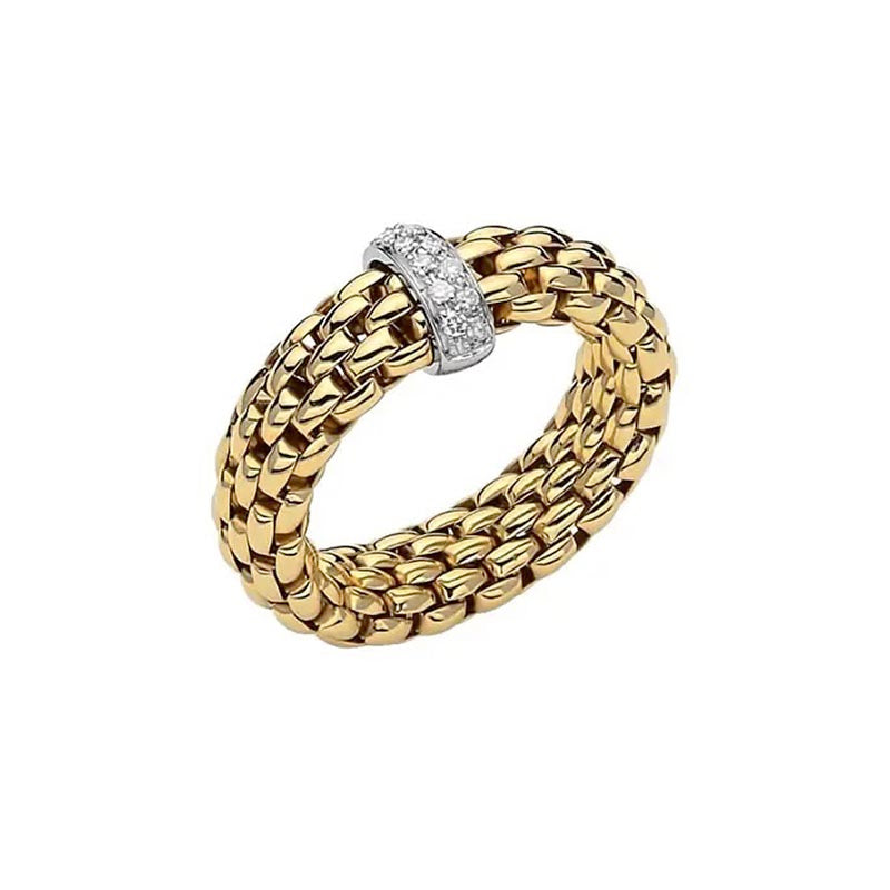 Fope Gioielli Vendome Yellow/ White Gold & Diamond Ring