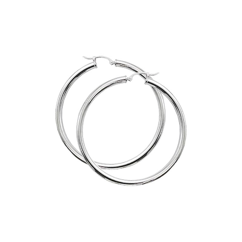 CARLA STERLING SILVER 50MM LARGE HOOP EARRING