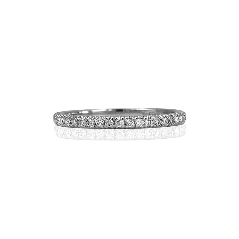 MAX STRAUSS 14K White Gold Stackable Bead Set Diamond Ring - 0.31CT GH/SI ALSO AVAILABLE IN YELLOW AND ROSE GOLD