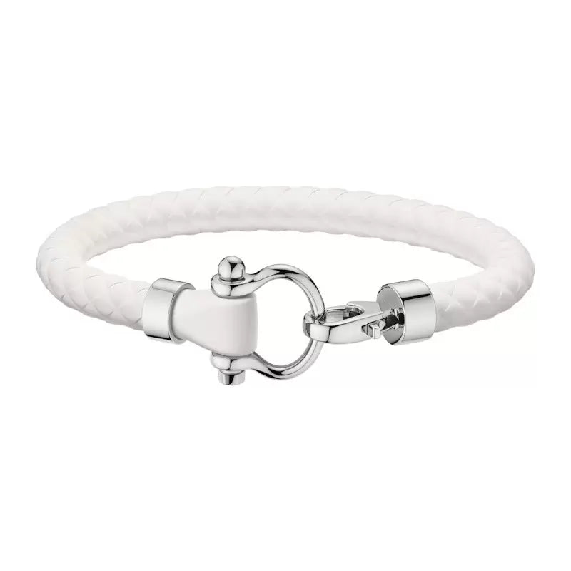 OMEGA AQUA SAILING WHITE RUBBER BRACELET WITH STAINLESS STEEL CLASP