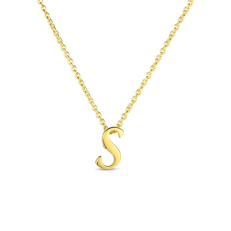 Roberto Coin Tiny Treasures Love Letter 18K Gold 'S' Pendant