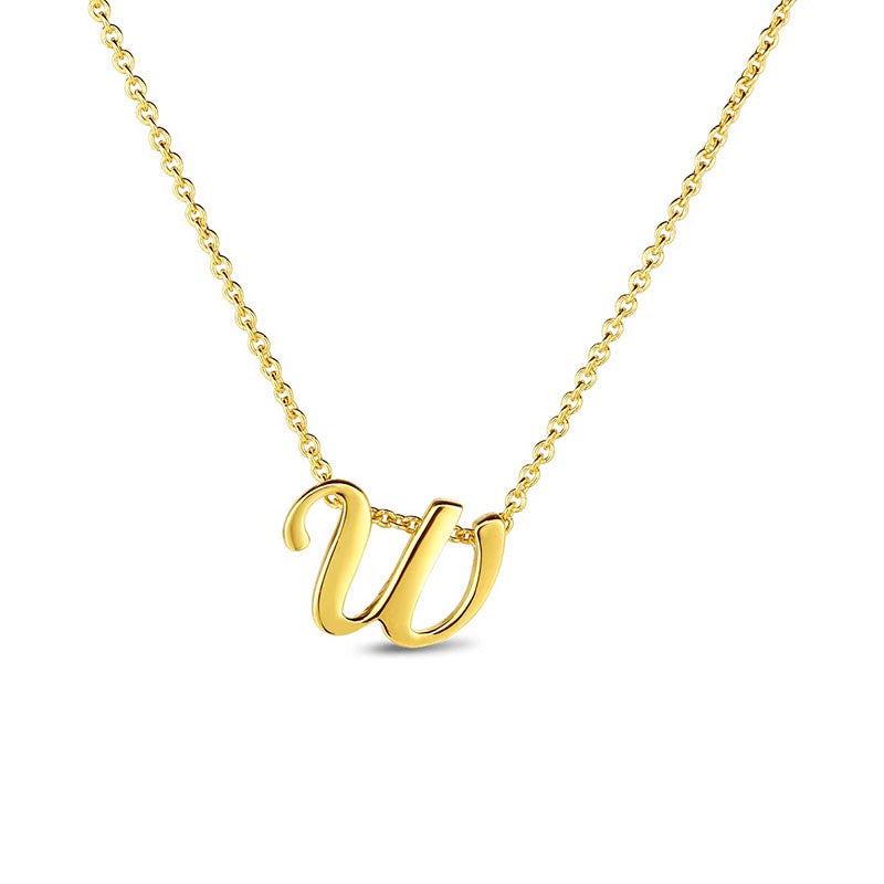 Roberto Coin Tiny Treasures Love Letter 18K Gold 'W' Pendant