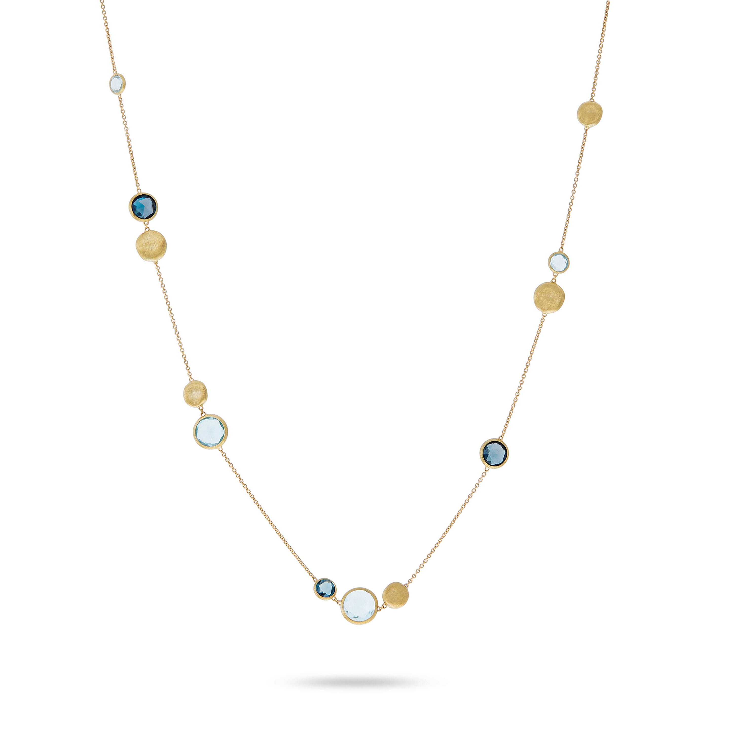 MARCO BICEGO JAIPUR 18K YELLOW GOLD AND BLUE TOPAZ NECKLACE