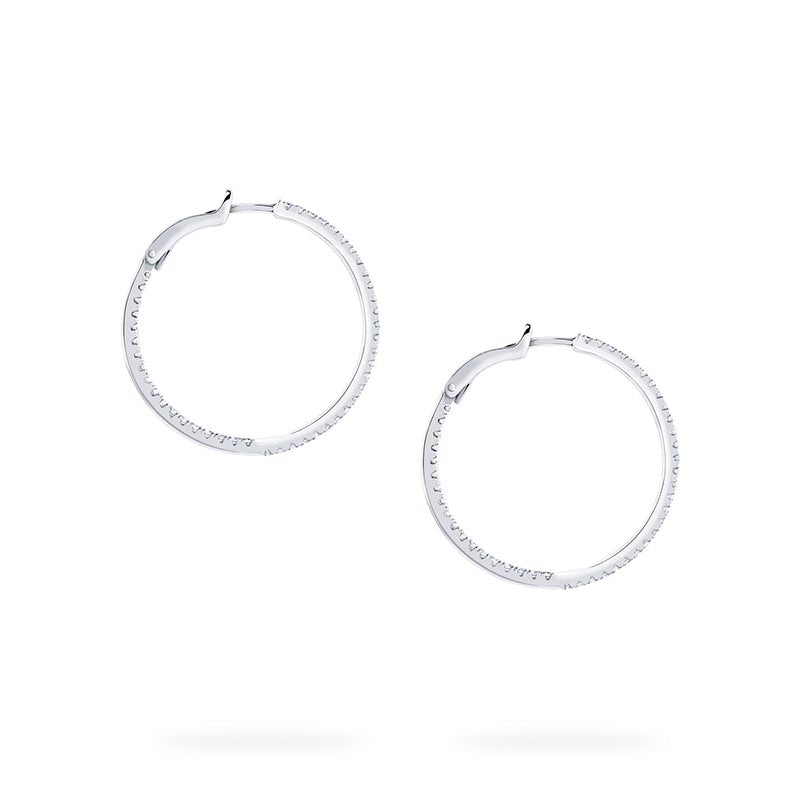 Birks Rosée du Matin Medium Diamond Hoop Earrings