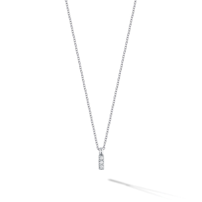 Birks Iconic | White Gold and Diamond Rosée du Matin Vertical Bar Pendant