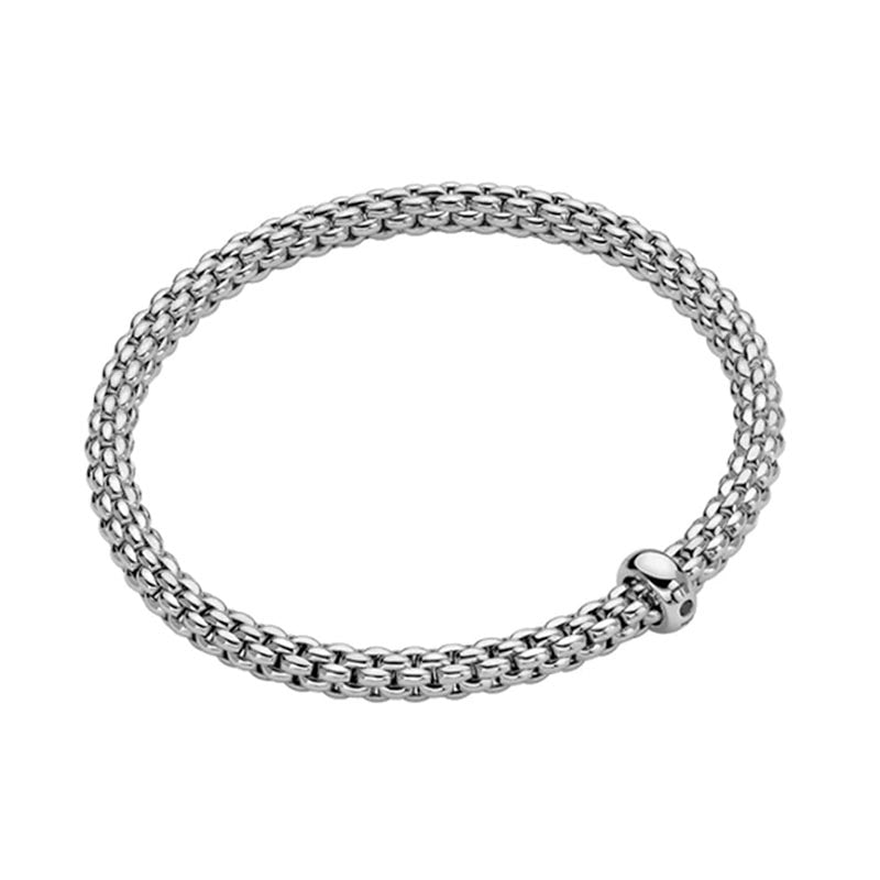 Fope Solo White Gold & Black Diamond Bracelet