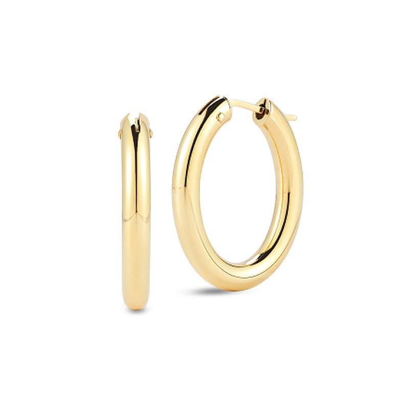 Roberto Coin 18k Gold Medium Round Hoop Earrings