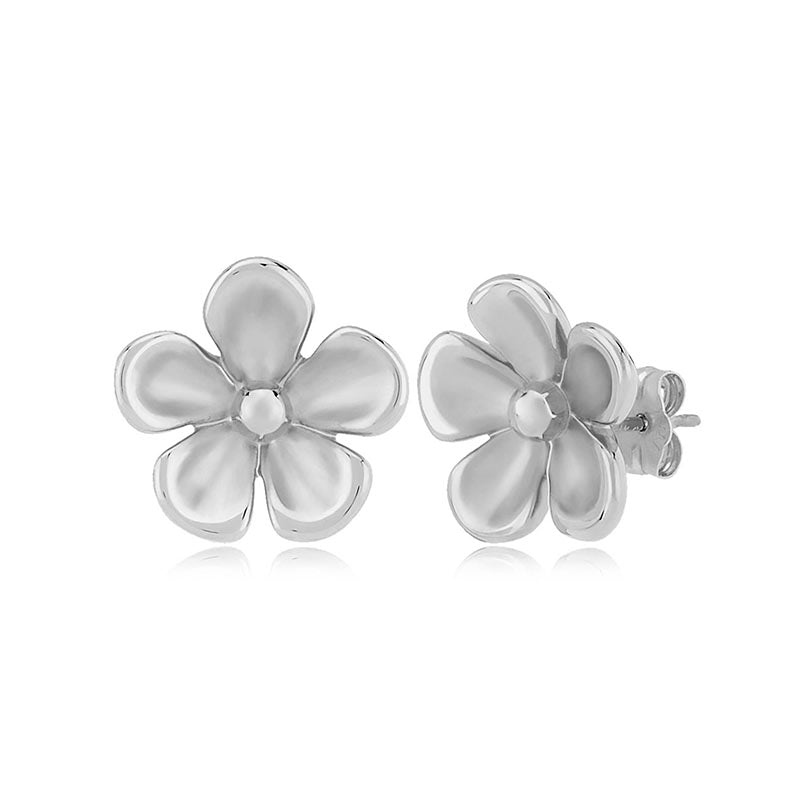 Carla Sterling Silver Pansy Stud Earrings