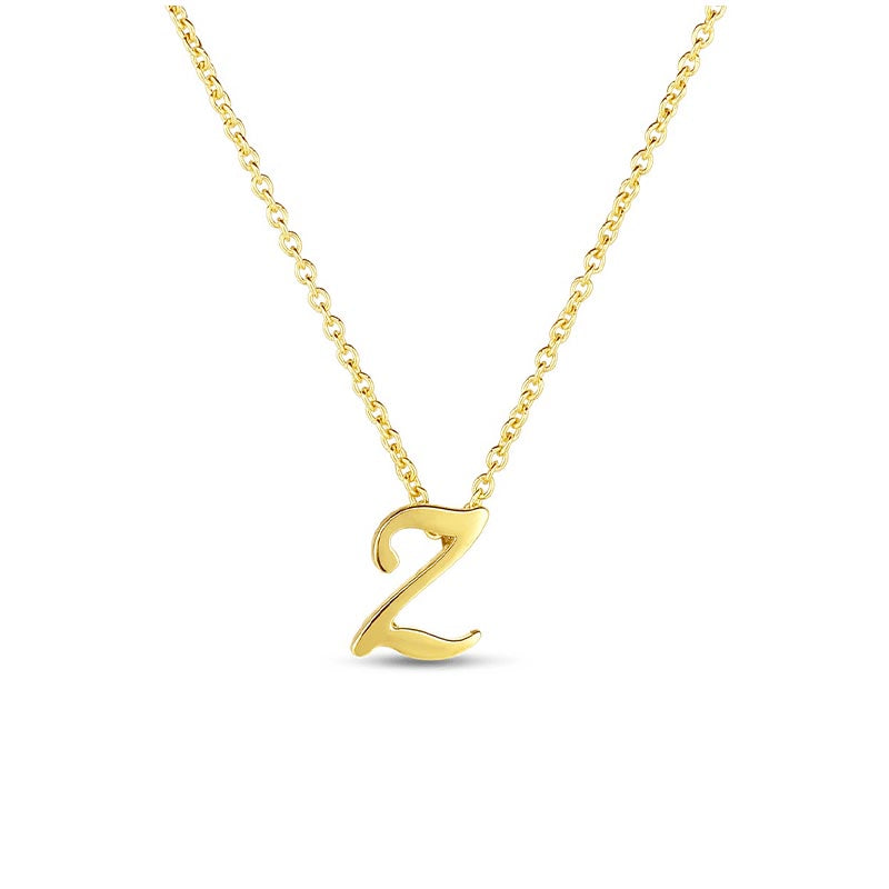 Roberto Coin Tiny Treasures Love Letter 18K Gold 'Z' Pendant