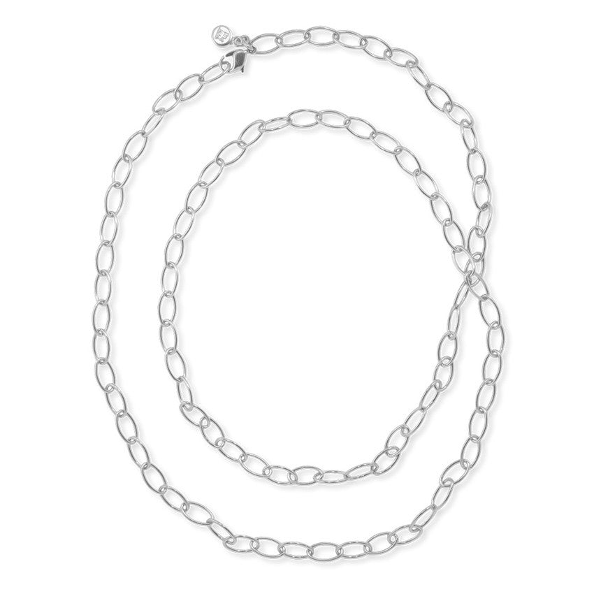 Frey Wille Anchor Oval Silver Chain 30 Inches